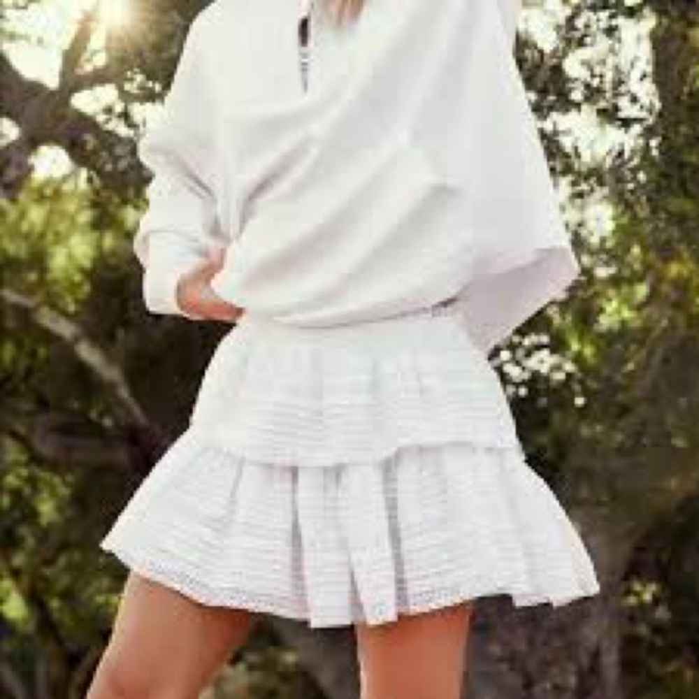 Aerie Rock N’ Ruffle Skirt in White. SOLD OUT ON AERIE WEBSITE.